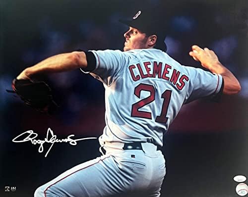 Roger Clemens Boston Red Sox potpisao je pitching 16x20 fotografija JSA Autentifikacija - Autografirane MLB fotografije