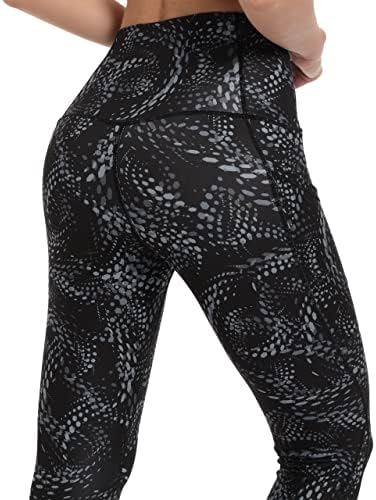 Besplatni leopard joga hlače s džepovima za žene visoki struk Camo vježbanje gamaša kontrola trbuha