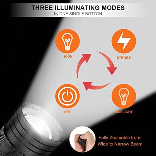 Brillirare taktička LED svjetiljka s punjivom baterijom, visoki lumen zumirajuće 3 načina mini ručno svjetlo olovke za biciklističku