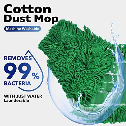 24 pamučna krpa za čišćenje prašine industrijske čvrstoće s izmjenjivim glavama koje se mogu ponovno puniti za kućnu i komercijalnu