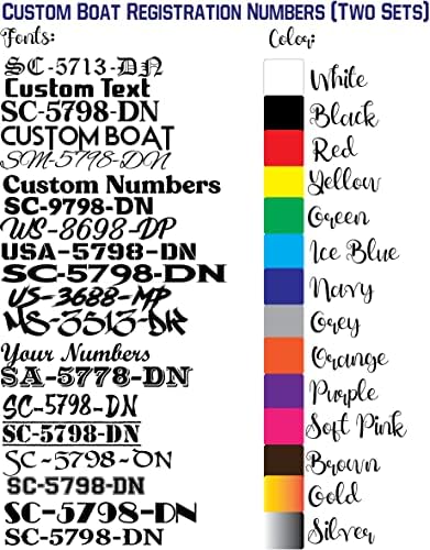 Brojevi registracije prilagođenih brodica - Personalizirani dizajn vlastitog imena - Prilagođeni brojevi za registraciju čamaca - Naljepnice