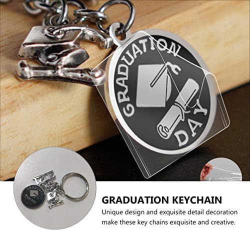 Pretyzoom 6pcs 2021 Diplomiranje ključeva za poklon Dan diplomiranja Dan prvostupnika CAP CHARM Keyngs Diplomiranje Suvenire za nastavu