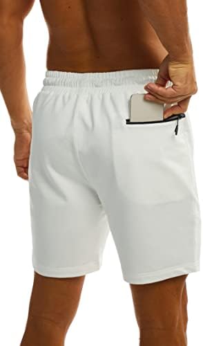 Ouber muške 6 atletske kratke kratke hlače s pamučnim kratkim hlačama s džepovima s patentnim zatvaračem za bodybuilding kratke kratke