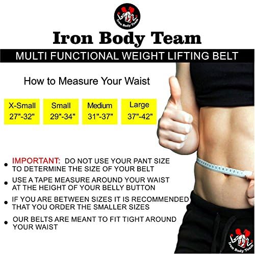 Iron Body Team za dizanje utega za muškarce i žene - 6 -inčni dizanje utega jezgre i donji dio leđa Podrška za vježbanje struka za