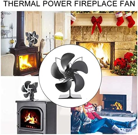 5 ventilator za štednjak s toplinskim pogonom Crni plamenik za kamin na drva ekološki prihvatljiv tihi ventilator za učinkovito grijanje