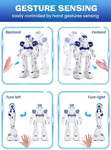 Steamprime Roboti za djecu daljinski upravljač Robot igračke, punjiva inteligentna programabilna robota senziranja ručnih gesta, ples,