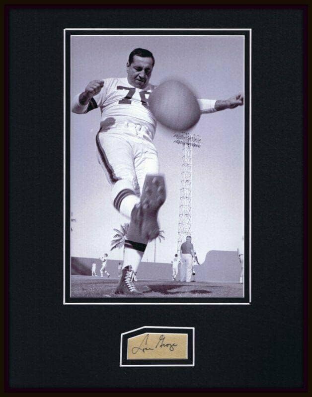 Lou Groza, nožni prst s nožnim nožnim prstima, prikazan je 11x14 prikaz fotoaleda JSA Browns - Autografirane NFL fotografije
