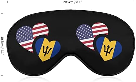Barbados američka maska ​​za oči za oči spavanje povez očiju s podesivim remenima, lagano noćno šljokice za putovanja spavanje joge