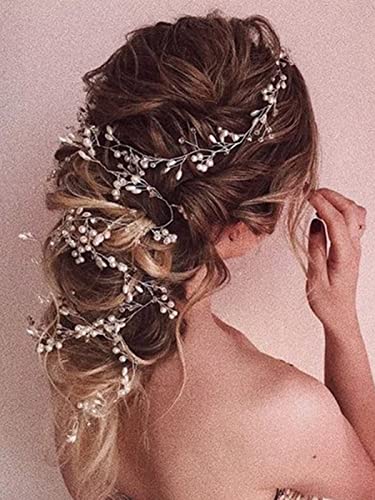 Vjenčana biserna kosa vinova loza srebrni rhinestone kopča za kosu vjenčani Dodaci za kosu za žene i djevojke