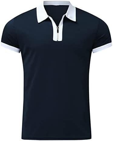 Ljetne velike i visoke košulje za muškarce muške ležerno solidno dvodijelno odijelo s zatvaračem kratke rukave kratke rukave bluze