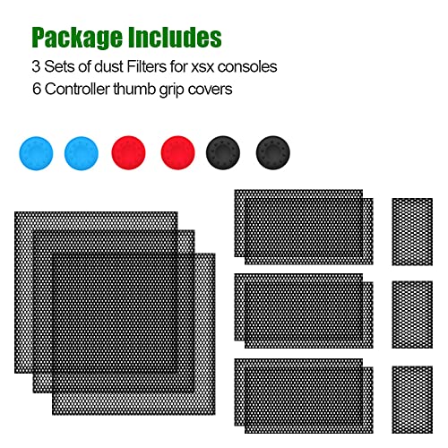 YLMTKJ 3 Pack Filter za prašinu za Xbox Series X, gornja kućišta/odzračna prašina pokrivača za prašinu za prašinu za Xbox Series X