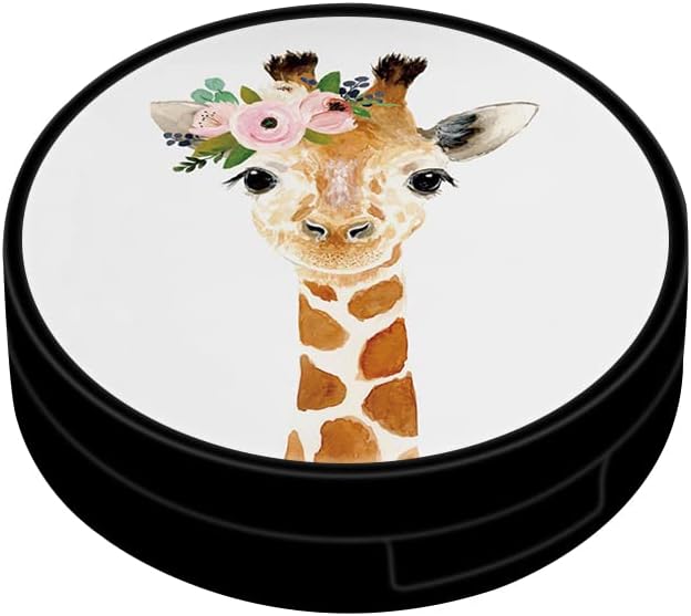 Nabatlat Lijepa žirafa Kontaktna kućica Personalizirana kontaktna kutija za putovanje prijenosni kontakt kućište s ogledalom Tincers