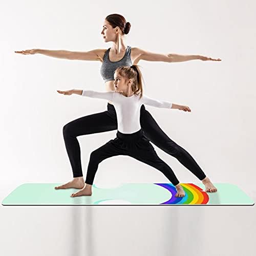 1/4 debela Protuklizna prostirka za vježbanje i fitness s duginim dizajnom za jogu, pilates i podnu kondiciju