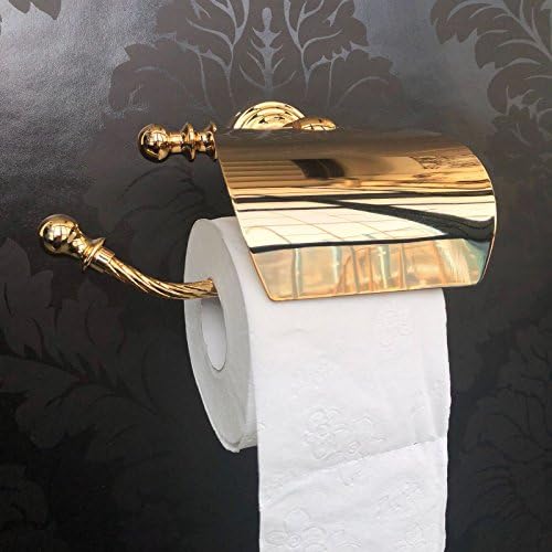 Držač kotrljanja toaletnog papira s poklopcem uvijenim dizajnom zidni nosač metal-roll dispenzer-wc držač za nosač-kupe