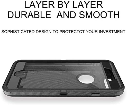 MXX iPhone 8 plus teška zaštitna futrola sa zaštitnim zaslonom [3 sloja] Robusna zaštitna poklopca za zaštitu od gumenog udara za Apple