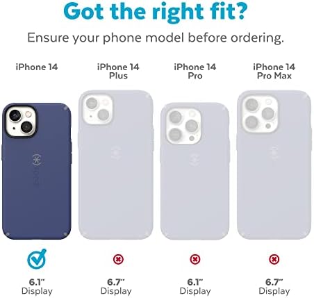 Speck iPhone 14 i iPhone 13 futrola - zaštita od kapljice, otporna na ogrebotine, izgrađena za magsafe futrolu s mekim dodirnim premazom