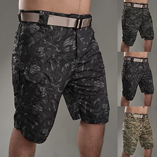 Ticcoy muške taktičke kratke hlače kamuflaža na otvorenom za planinarenje Zaustavite kratke hlače vojne vojske s multi-džepom