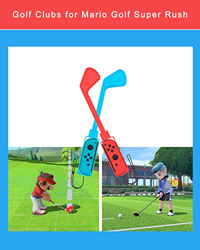 Hacksya Switch Sports Accessories Bundle, najnoviji komplet pribora za Nintendo Switch Sports Games 2023: Mario Golf Clubs, samo plesni