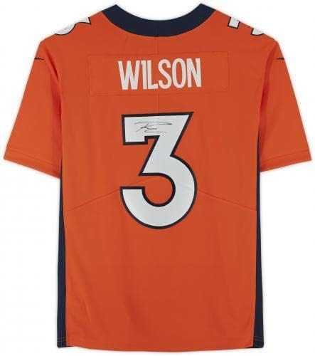 Uokvireni Russell Wilson Denver Broncos Autographid Orange Nike Limited Jersey - Autografirani NFL dresovi