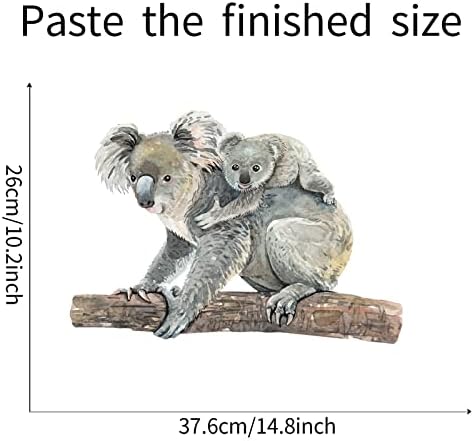 Realistične slatke životinje koala 3. vinil zidne naljepnice uklonjive Zidne naljepnice umjetnički Ukrasi dekor za dječju sobu dječja