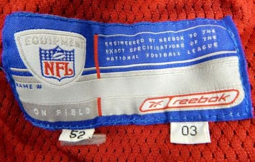 2003. San Francisco 49ers prazna igra izdana Red Jersey 52 DP34676 - Nepotpisana NFL igra korištena dresova
