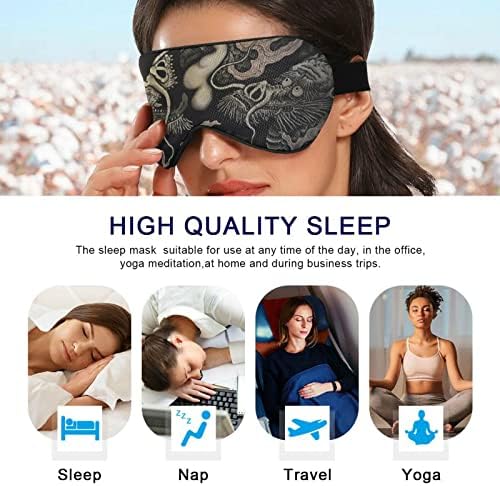 Unisex maska ​​za spavanje za oči blizanci-dragon-china-japan-klip noćna maska ​​za spavanje Udobno pokrivanje nijansi za spavanje