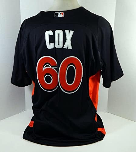 2012-13 Miami Marlins Zack Cox 60 Igra izdana Black Jersey St BP 50 DP18513 - Igra korištena MLB dresova
