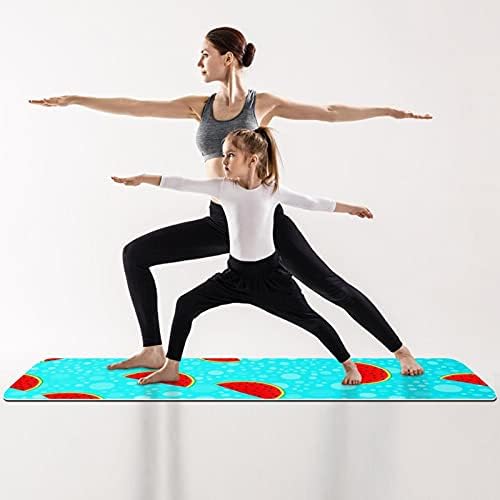 1/4 debela neklizajuća prostirka za vježbanje i fitness s printom plave lubenice za jogu, pilates i podnu kondiciju