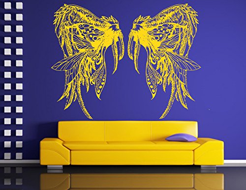 Naljepnice na naljepnicama Angel Wings Slatko perje Dječje djevojke vrtić tinejdžerski spavaća soba 1481b boja žuta