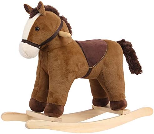 Rock My Baby plišani konja za ljuljanje, mekana punjenja na poniji, ljuljajući životinju, punjeni rocker za djecu od 18 mjeseci i više