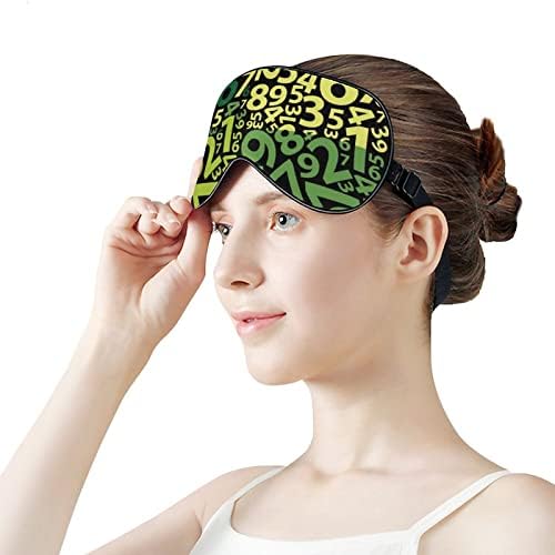 Algebra Sažetak uzorka maska ​​za spavanje meka maska ​​za oči za spavanje s povezom očiju blokirajući svjetlosni remen za žene muškarce