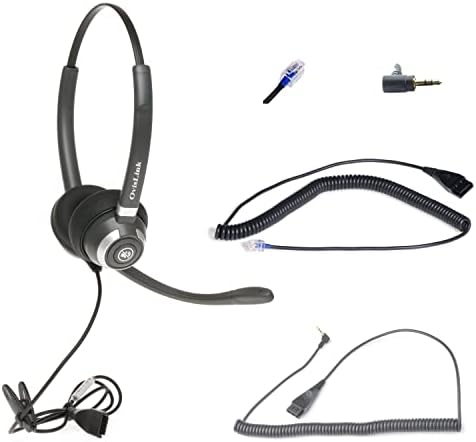 OVISLINKIN SINGER/DUALNI EAR Umjenjivi slušalice Centra kompatibilne s Polycom Allworx IP telefonima. Uključeni su RJ9 i 2,5 mm kablovi