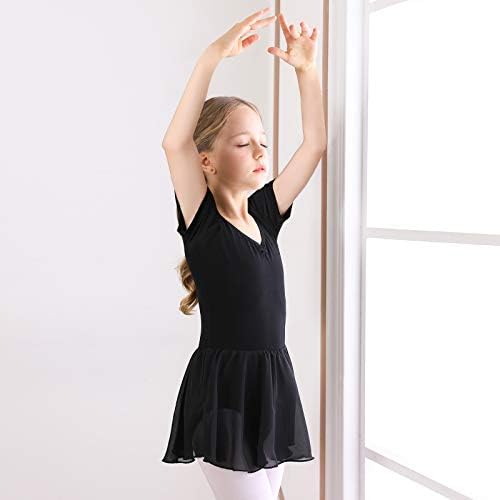 EastBuddy baletni leotards za djevojčice mališani tutu haljina kratka/dugi rukav plesni leotard s suknjom 4-13 godina