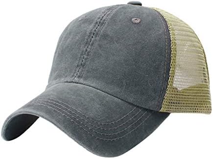 Vozačka kapa crna mreža obična prazna prozračna niska podesiva poklopac za muškarce za muškarce bejzbolske kapete tati šeširi polo