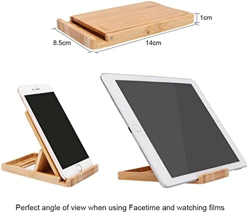 UYSVGF Mini drveni prijenosni podesivi tablet Stand Stand s više kutnih sklopivih držača mobitela
