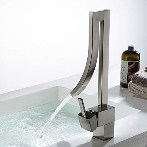 Slavina za bazen u kupaonici kvadratni visoki sudoper slavina bakrena jednostruka ručica paluba montirana toaletna toplo hladna miksera