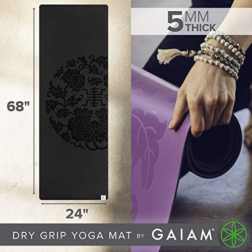 Gaiam joga prostirka - Premium 5 mm debela suhog grip debela ne klizanja i fitness prostirka za vruću jogu, pilates i podne vježbe
