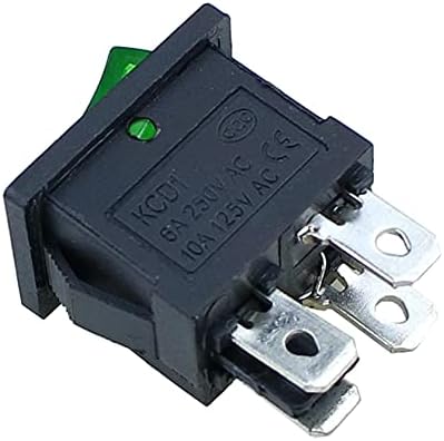 GANYUU 1PCS KCD1 SWICKER Switch Switch 4PIN ON-OFF 6A/10A 250V/125V AC Crveno žuto zeleno plavo crno prekidač gumba
