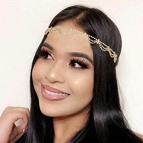 Vjenčani lanac za glavu nakit kristalni lanac za kosu vjenčane trake za glavu višeslojni pribor za kosu za žene i djevojke