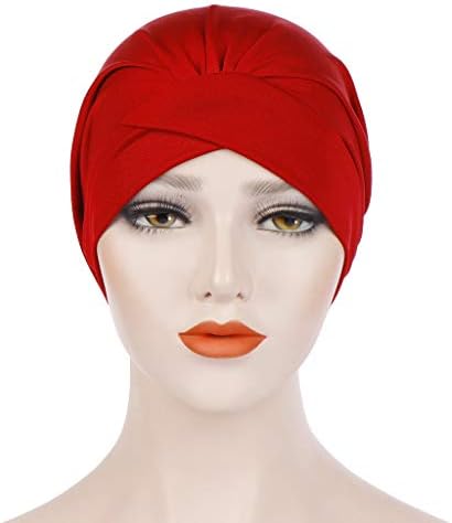 FxHixiy ženske ruffle mekane svilene turske elastične elastične široke trake satenski poklopac noćni kapu za spavanje kapica za gubitak