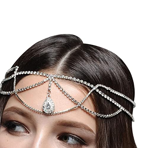 Graciozna ženska pokrivala za glavu Slatki lanac za glavu vjenčana pokrivala za glavu od rhinestona vjenčani nakit festivalski Dodaci