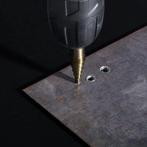 Eter Titanium Step Bušilica Bit set i automatski središnji udarac - brza metalna čelična bušilica s dvostrukim rezanjem, višestrukim