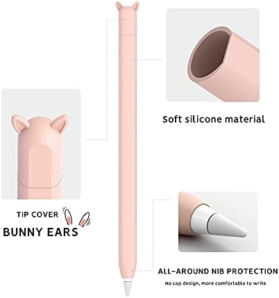 3 Pakiranje Slatko uho kućište za uho silikonski poklopac za kožu za Apple Pencil Pribor za 2. generaciju kompatibilan s iPad Pro 11