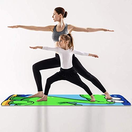 Debela Protuklizna prostirka za vježbanje i fitness 1/4 sa slatkim printom dinosaura za jogu, pilates i podnu kondiciju