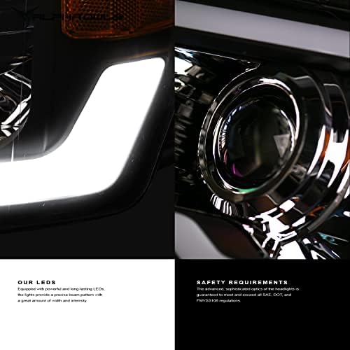 Kristalna prednja svjetla 9712207 s bijelom LED trakom-krom-jantar prikladna su za izdanje 2007-2013 / 2008-2017.