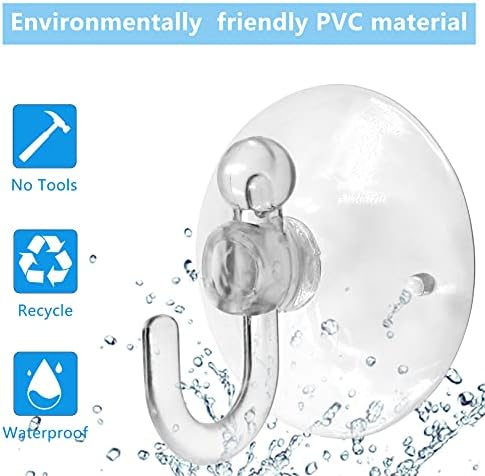 Piutouyar 20pcs Clear usisna čaša kuke 30 mm plastični jastučići za usisavanje prozirne sisa za prozor zid kupaonice za tuširanje kuka