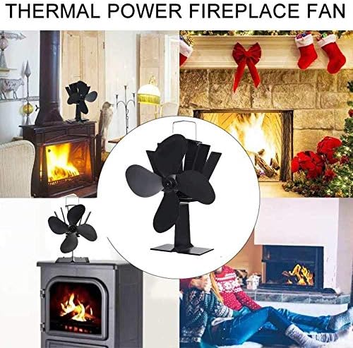 Kaminski radijator izbor energetski učinkovit crni ventilator s 4 lopatice za peć na toplinski pogon plamenik na drva tihi crni kućni