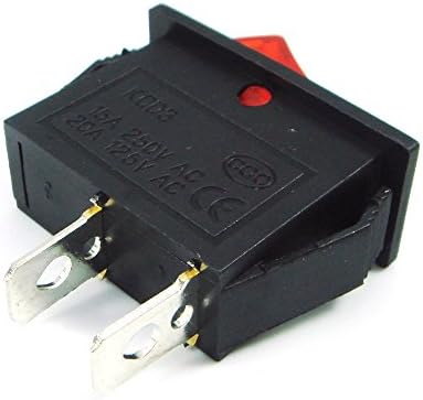 Zaahh Switch 5PCS/LOT 2 PIN SPST RED ON/OFF ROCER Switch AC 15A/250V 20A/125V
