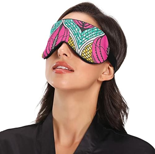 Unisex maska ​​za spavanje Ankara-Red-Green-Black-Anion Night Mask Mask Udobno pokrivanje nijansi za spavanje očiju