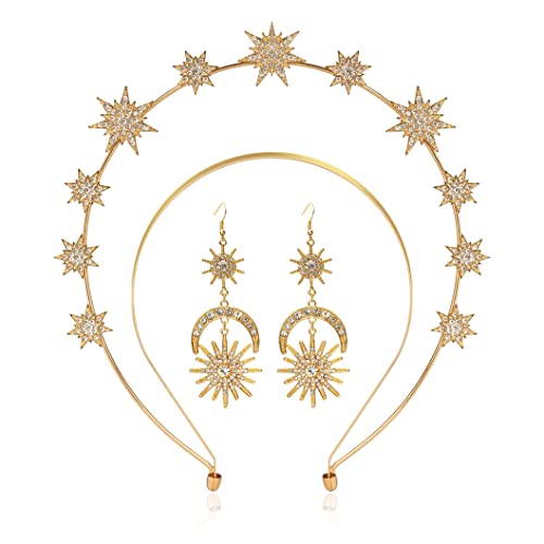 Halo Crown Star Crown božica Halo оголовье tiaras i krune za žene Boho Svadbeni Svadbena frizura